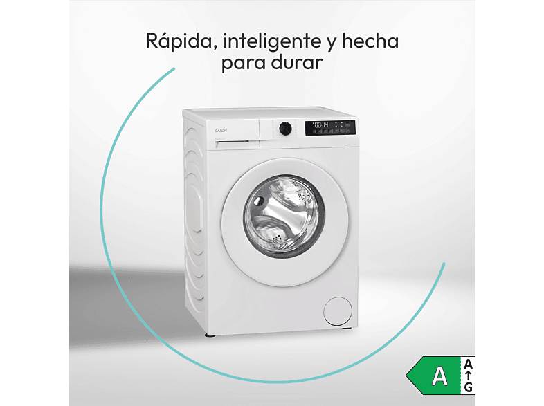 Lavadora carga frontal - Candy GD 4105-S ProWash 300, 10 kg, 1400 rpm, 16 programas, Blanco