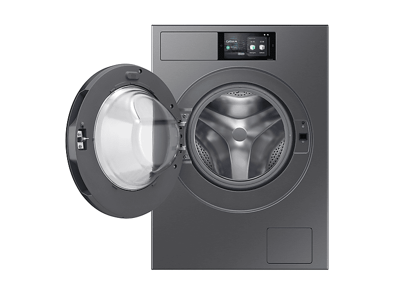 Lavadora carga frontal - Samsung Bespoke AI WF90F09C4SU3, 9 kg, 1400 rpm, 24 programas, Autodosificación, Clase A, Control por voz, Grafito