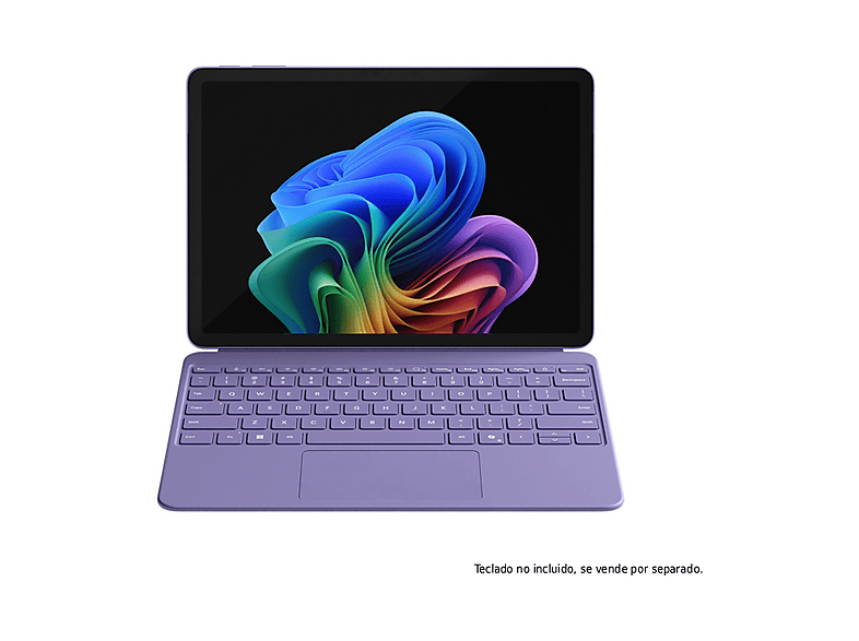 Convertible 2 en 1 - Microsoft Surface Pro Copilot+ PC, 12"Táctil, Snapdragon® X Plus, 16GB RAM, 512GB, Adreno™ Onboard Graphics, Windows11H, Violet