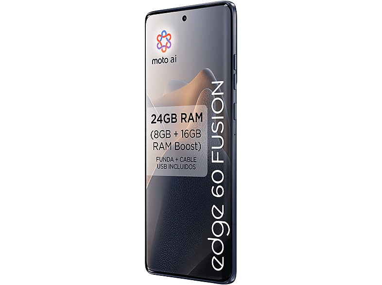 Móvil - Motorola edge 60 fusion, Grey, 256 GB, 8 GB RAM, 6.7" pOLED, MediaTek Dimensity 7300, 5200 mAh