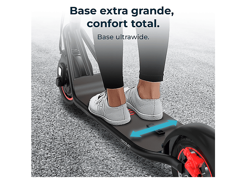 Patinete eléctrico - Cecotec Bongo G40 XXL Connected, Potencia máx 700 W, Potencia nominal 350 W, Neumáticos 10", Autonomía 40 km, Vel. 25 km/h, Negro