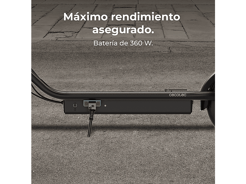 Patinete eléctrico - Cecotec Bongo G40 XXL Connected, Potencia máx 700 W, Potencia nominal 350 W, Neumáticos 10", Autonomía 40 km, Vel. 25 km/h, Negro