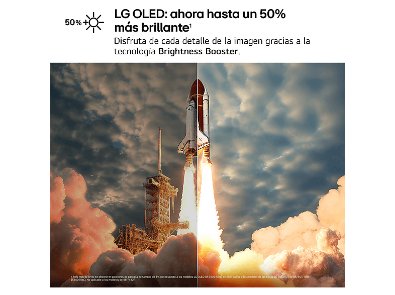 TV OLED 55" - LG OLED55C55LA, OLED 4K, Procesador Inteligente α9 AI Processor 4K Gen8, Smart TV, DVB-T2 (H.265), Negro