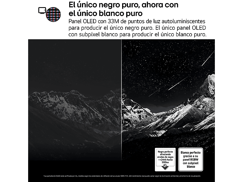 TV OLED 48" - LG OLED48C55LA, OLED 4K, Procesador Inteligente α9 AI Processor 4K Gen8, Smart TV, DVB-T2 (H.265), Negro