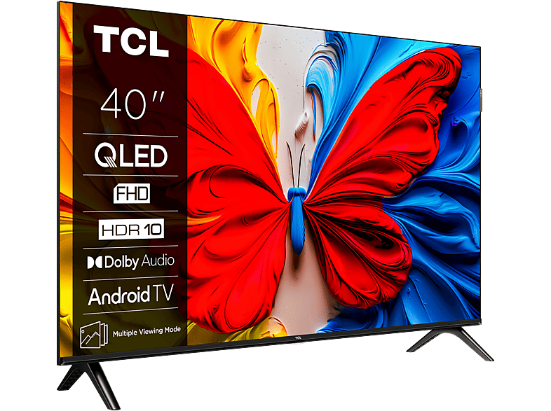 TV QLED 40" - TCL 40S5K, Full-HD, IPQ 2.0 Engine, Smart TV, DVB-T2 (H.265), HDR, WiFi, 60 Hz, Negro