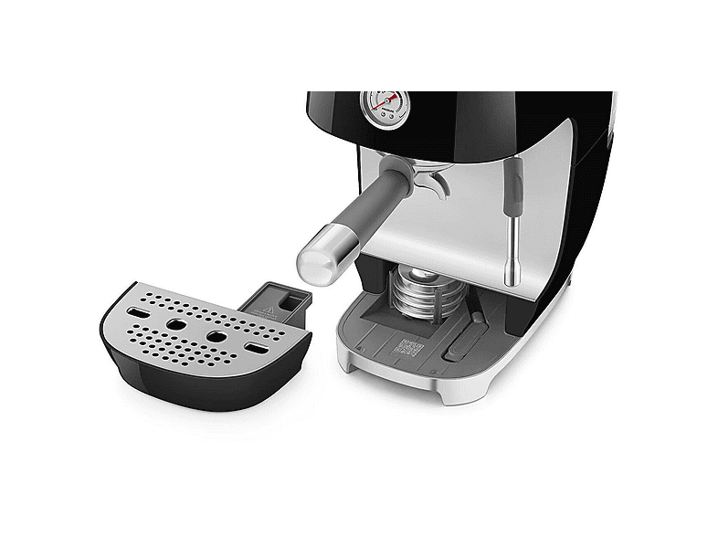 Cafetera espresso - Smeg ECF03BLEU, 15 bar, 1650 W, Negro