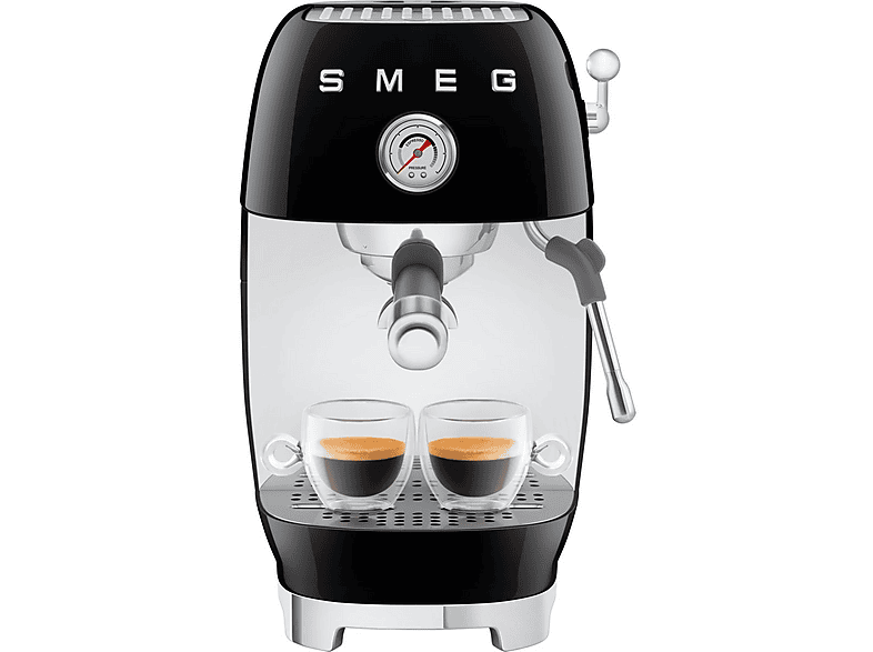 Cafetera espresso - Smeg ECF03BLEU, 15 bar, 1650 W, Negro