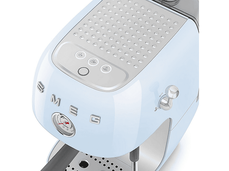 Cafetera espresso - Smeg ECF03PBEU, 15 bar, 1650 W, Azul pastel