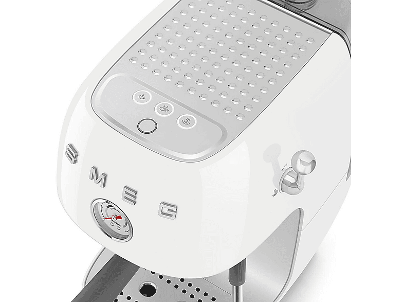Cafetera espresso - Smeg ECF03WHEU, 15 bar, 1650 W, Blanco