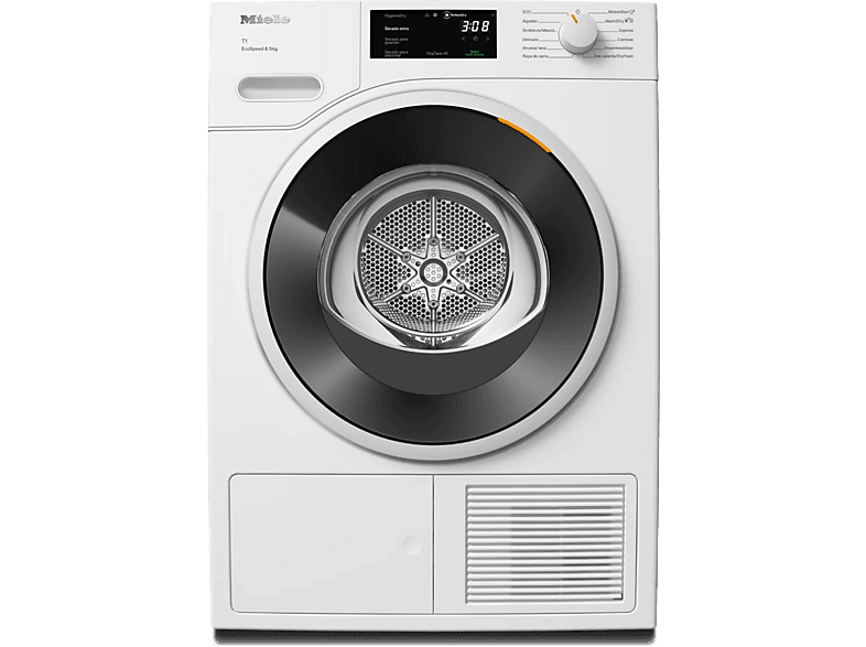 Secadora bomba de calor - Miele TWD 640, 9 kg, 10 Programas, Libre Instalación, HygieneDry, AddLoad, Protección Antiarrugas, Blanco