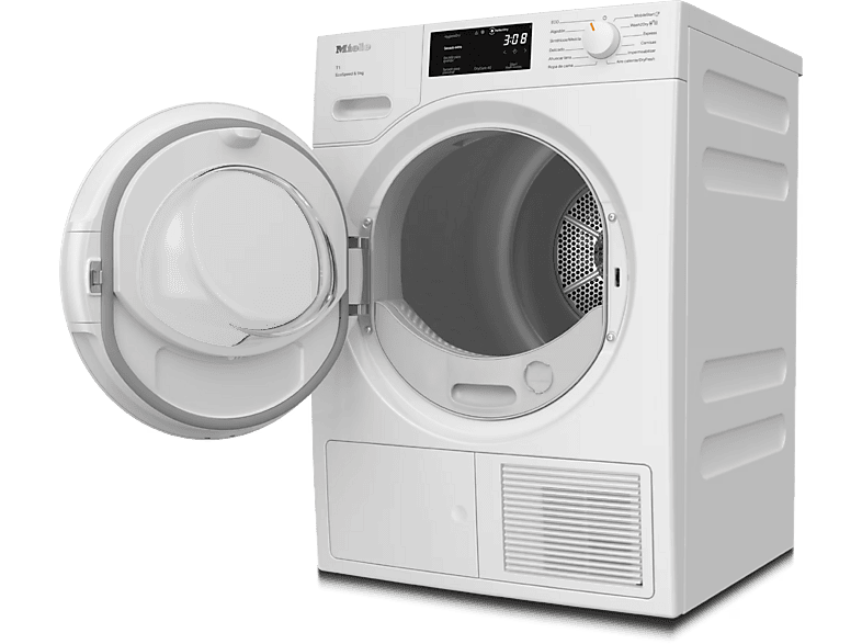 Secadora bomba de calor - Miele TWD 640, 9 kg, 10 Programas, Libre Instalación, HygieneDry, AddLoad, Protección Antiarrugas, Blanco