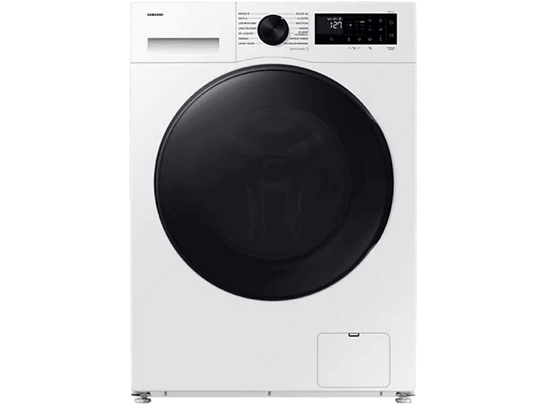 Lavadora secadora - Samsung WD90DG5G34BEEC, 9kg/5kg 1400 rpm, 13 programas, AI Ecobubble™ Clase E/A-10%, fondo reducido, Blanco