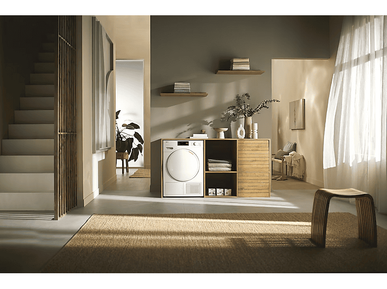 Secadora bomba de calor - Miele TWA520WP 8kg Active, 12 Programas, EcoDry, FraganceDos, Blanco loto