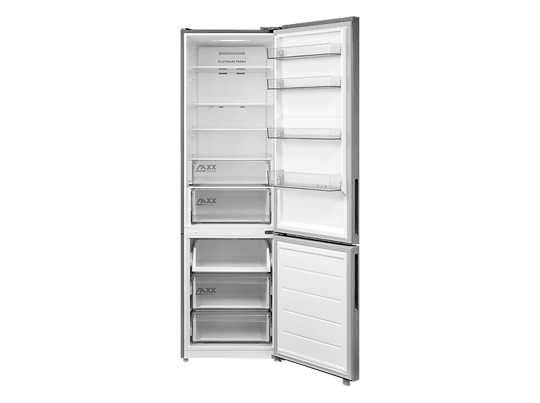 Frigorífico Combi - Midea Space Master MDRB600MME46, Capacidad Extra 443L, Total No Frost, 201 cm altura, Cajón 0º, Inox