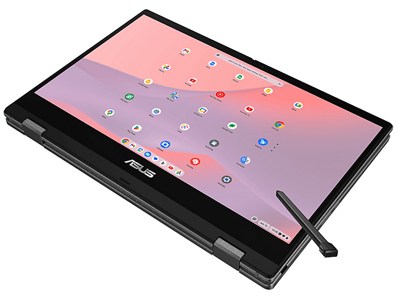 Portátil - ASUS Chromebook Flip CL1402FM2A-EC0192, 14" FHD, MediaTek Kompanio 520, 8GB RAM, 128GB eMMC, Mali-G52, Google Chrome OS, Incl Pen