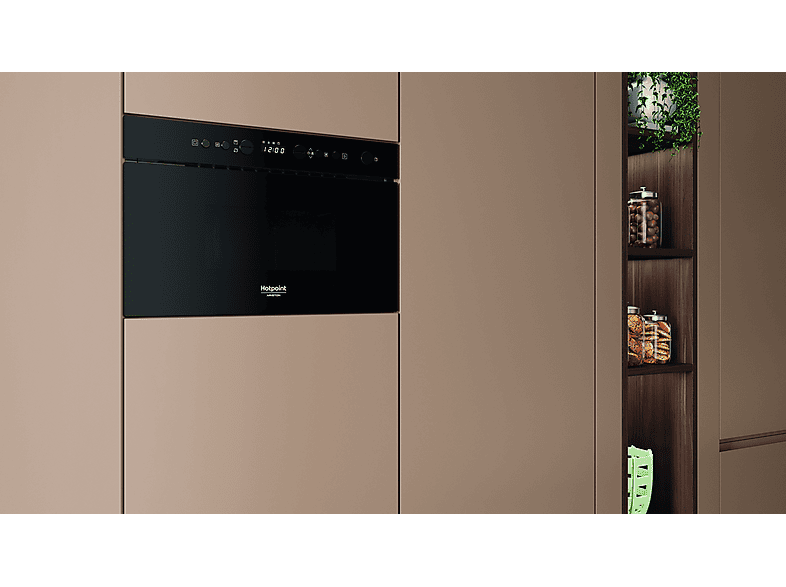 Microondas integrable - Hotpoint HAMN13BB, 4 potencia, Negro