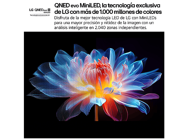 TV QNED MiniLED 65" - LG 65QNED9MA6B, UHD 4K Inalámbrico, Procesador Inteligente α9 AI Processor 4K Gen8, Smart TV, DVB-T2 (H.265), Negro