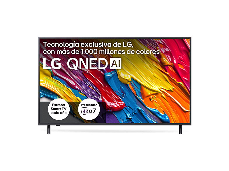TV QNED 55" - LG 55QNED82A6B, UHD 4K, Procesador Inteligente α7 AI Processor 4K Gen8, Smart TV, DVB-T2 (H.265), Ashed Blue