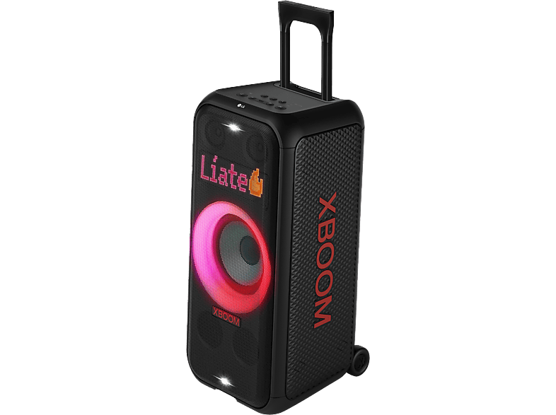 Altavoz gran potencia - LG XBOOM DXL7T, 250W, Con batería, Autonomía 20h, Para fiestas, karaoke, Luces y Pantalla LED, Efectos DJ, BT, Asa Telescópica
