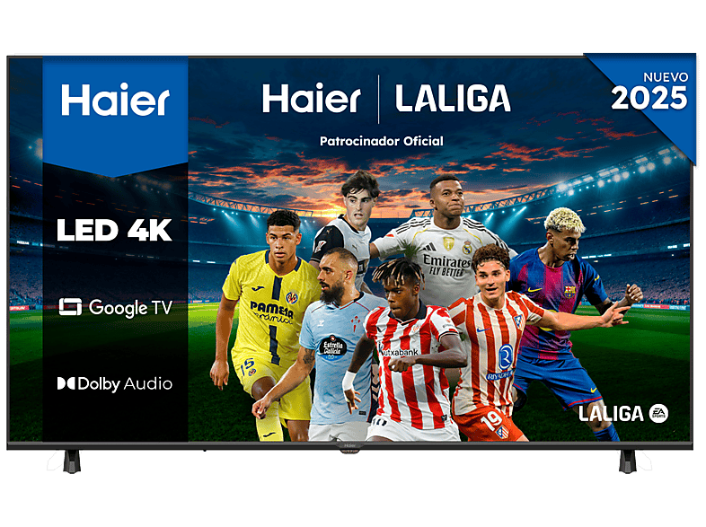 TV LED 43" - Haier K85 Series H43K85FUX, MEMC, Direct LED 4K HDR10, Google TV, Dolby Audio, Negro