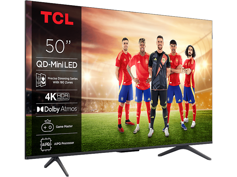 Televisor - TCL, TV QD-Mini LED 50" - TCL 50C6KS, 4K HDR Premium, FALD, Smart TV con Google TV, Dolby Vision IQ·Atmos, 60Hz, Wifi
