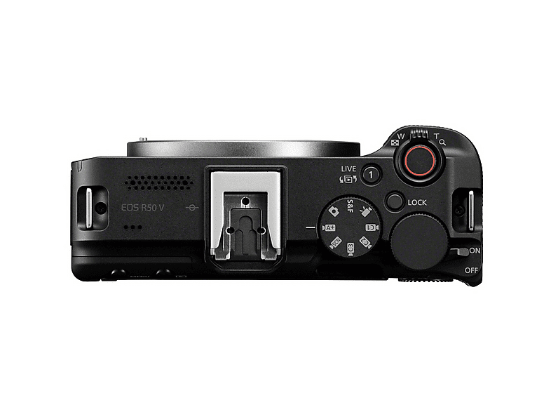 Cámara EVIL - Canon EOS R50 V, 24.2 megapixel, Pantalla táctil LCD TFT en color 7.5 cm, Wi-Fi, 4K a 60p, Dual Pixel CMOS Auto Focus, Negro