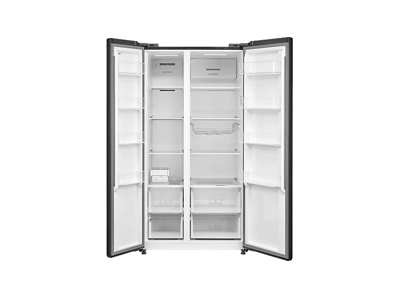 Frigorífico americano - Koenic KDD 211 A NF IN B, No Frost, 177 cm, 592 l, Side-by-Side, Libre Instalación, Touch Control, Dark Inox