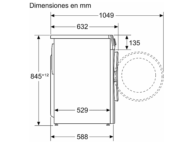 Lavadora carga frontal - Balay 3TS3107BD, 10 kg, 1400 rpm, 14 programas, Programa Planchado, Ahorro AquaControl Plus, Blanco
