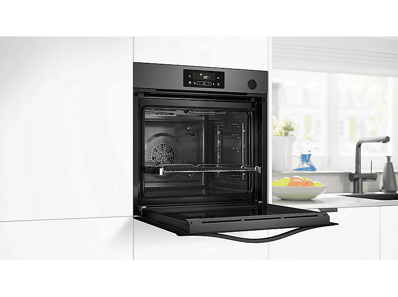 Horno a vapor - Balay 3HA4121G3, Multifunción, Aquálisis, 71 l, Función Freidora de aire, Función Vapor Plus,60 cm, Negro