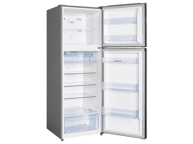 Frigorífico dos puertas - Infiniton FG-330TD70XEK, No Frost, 170.5 cm Altura, 334 l, Iluminación LED, Inox