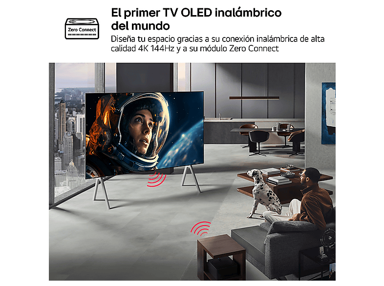 TV OLED 97" - LG OLED97M59LA, UHD 4K Inalámbrico, Procesador Inteligente α11 AI Processor 4K Gen2, Smart TV, DVB-T2 (H.265), Rocky Black