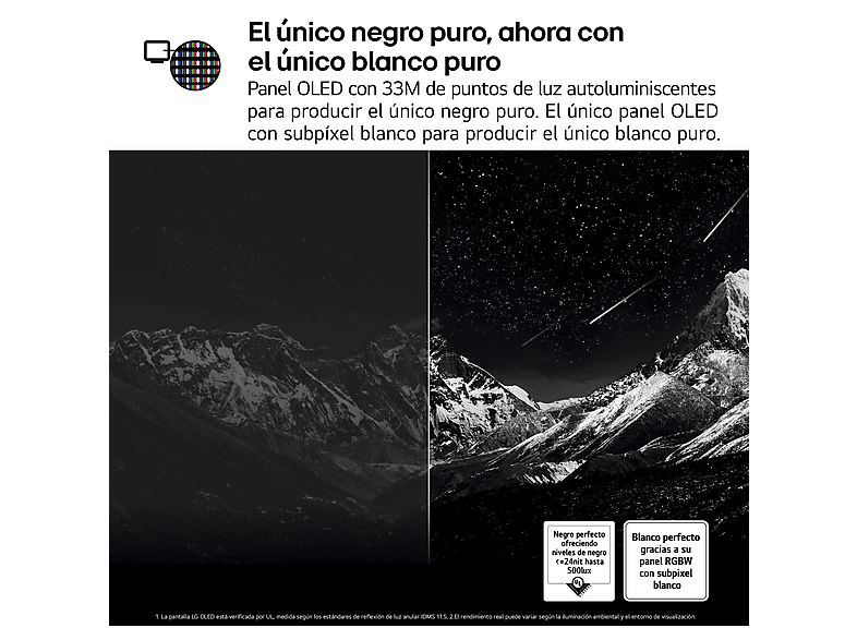 TV OLED 65" - LG OLED65M59LA, UHD 4K Inalámbrico, Procesador Inteligente α11 AI Processor 4K Gen2, Smart TV, DVB-T2 (H.265), Rocky Black
