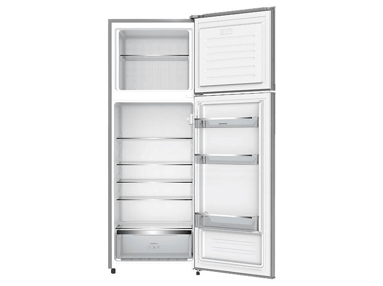 Frigorífico dos puertas - Infiniton FG-300D75XER, Ciclico, 174.5 cm, 300 l, Ilulminación LED, Inox