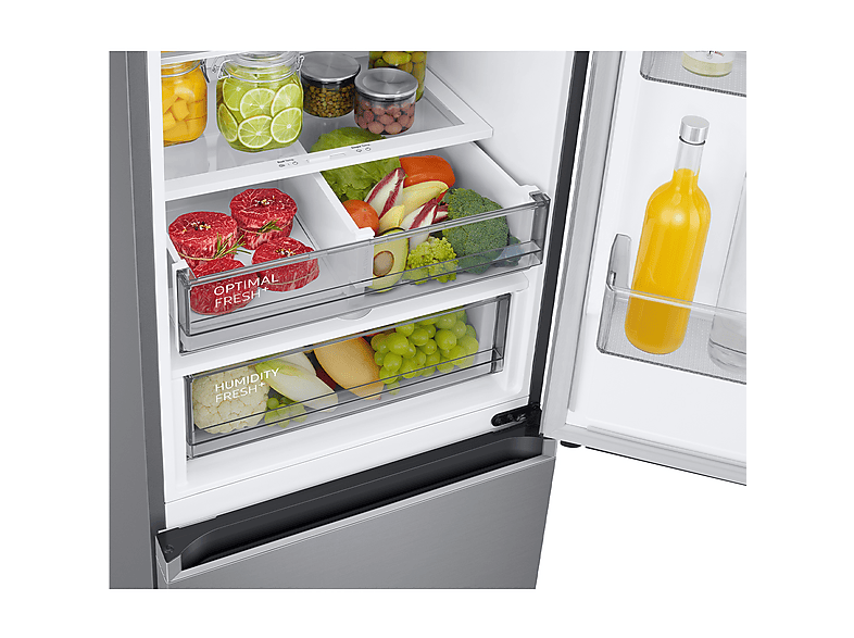 Frigorífico combi - Samsung RB38C705CS9/EF, All Around Cooling, 203 cm, 390 l, Wifi, Inox