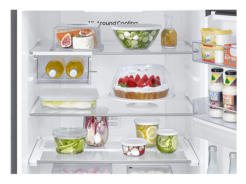 Frigorífico combi - Samsung RB50DG632ES9EF, All Around Cooling, 192 cm, 505 l, Dispensador de agua sin toma, Wifi, Inox