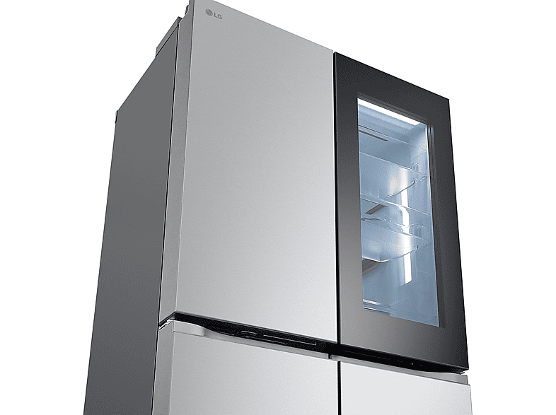 Frigorífico americano - LG GMV960MBDE, No Frost, 178.7 cm, 666 l, Instaview™, Linear Cooling™, Plata