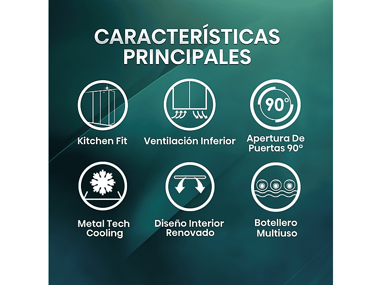 Frigorífico americano - Hisense RS3P538NAIE, No Frost, 178.6 cm, 527 L, Kitchen Fit, Ventilación inferior, Inoxidable