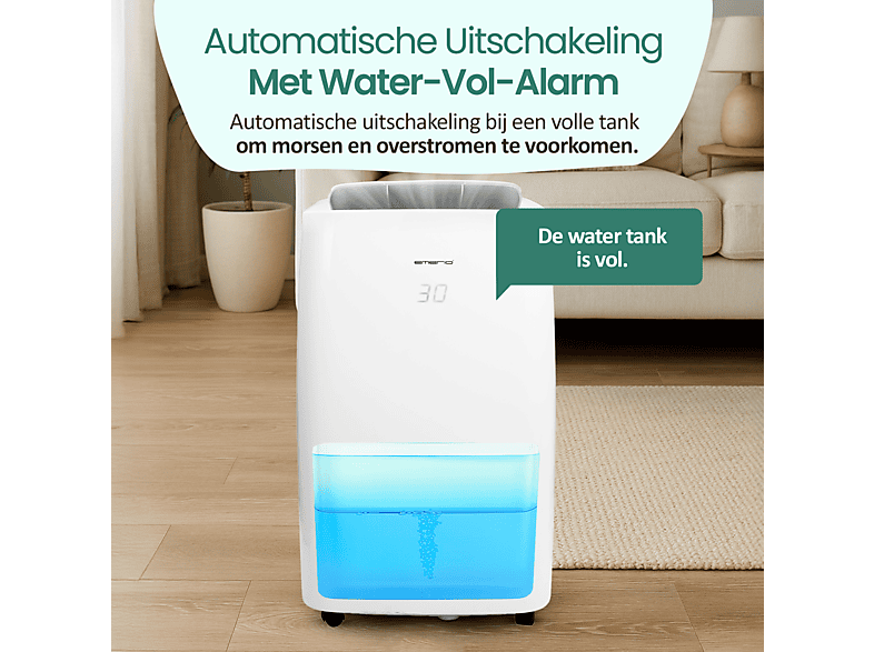 Deshumidificador - Emerio DH-122844, 6 l, 40 m², Blanco