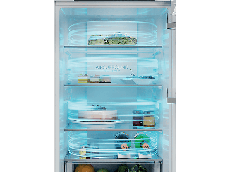 Frigorífico combi integrable - Haier HBQW5519E, TNF Duo Cooling, SuperFreezing, SuperCooling, 194 cm, 284 l, Wi-Fi, Sin Panelar