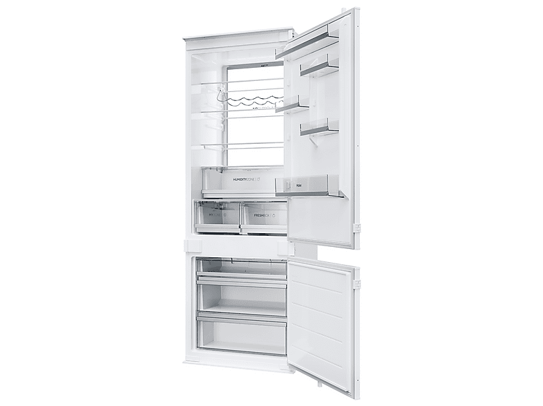 Frigorífico combi integrable - Haier HBW7719DT, TNF Duo Cooling, 193.5 cm, 400 l, Sin Panelar