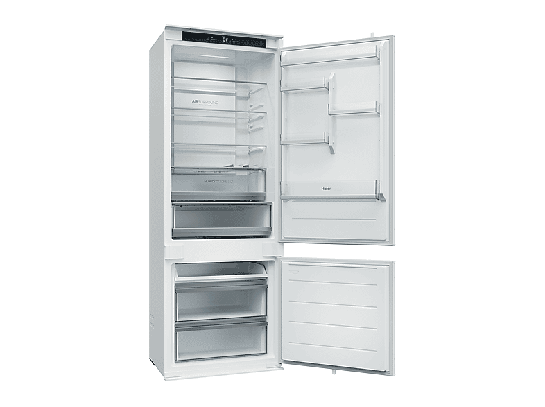 Frigorífico combi integrable - Haier HBQW5719E, No Frost, 193.5 cm, 382 l, Sin Panelar