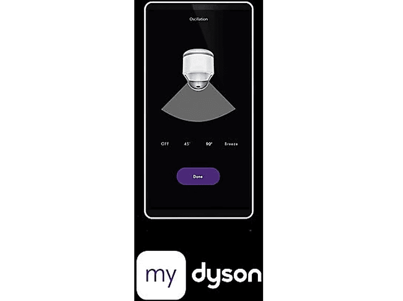 Purificador ventilador - Dyson Cool™ PC1, Filtro HEPA H13 y Carbón activo, Mando a distancia y Control por APP, Blanco