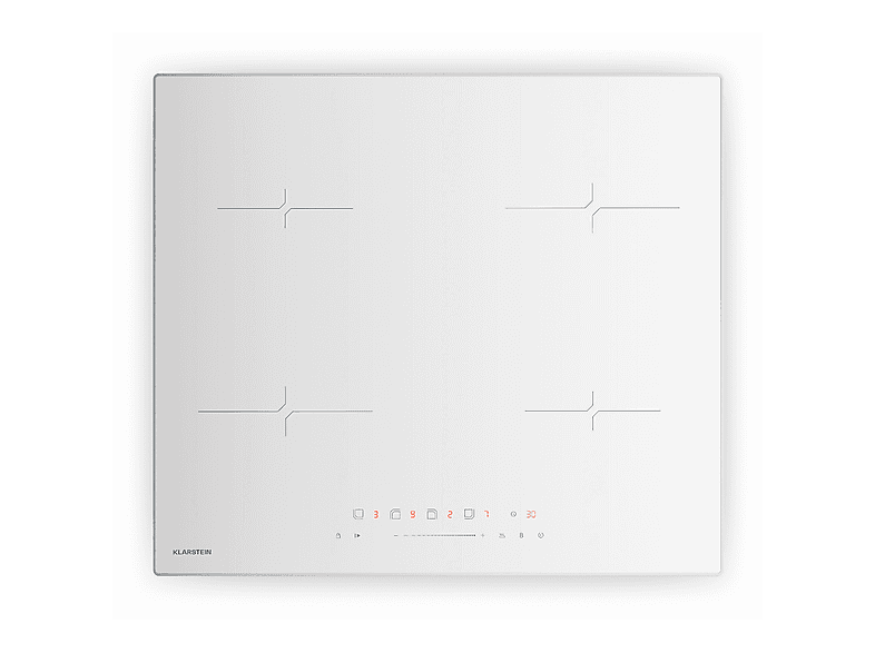 Placa de inducción - Klarstein Velaire, 4 zonas, 59,30 cm, Blanco