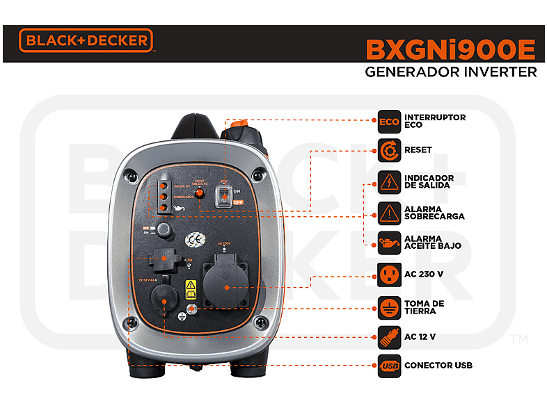 Generador eléctrico - Black+Decker BXGNI900E
