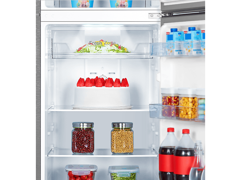 Frigorífico dos puertas - Koenic, Midea KFK 531 E NF IN, No Frost, 169.6 cm Alto, 325 l, Descongelación automática, Multi Air Flow, Fresh Box, LED