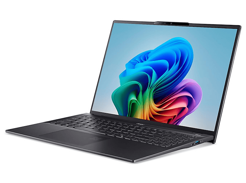 Portátil - Acer Swift 16 AI SF16-51-79ZJ, Copilot+ PC, 16" OLED, Intel® Core™ Ultra 7 258V, 47 TOPS, 32GB RAM, 1 TB SSD, Arc™ Graphics, Windows 11