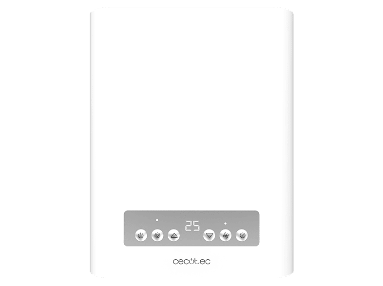 Aire acondicionado portátil - Cecotec ForceClima 7550 Style Connected, Wifi, Panel táctil, Mando, 7000 BTU/h, 2 Velocidades, 20 m², 65 dB (A), Blanco