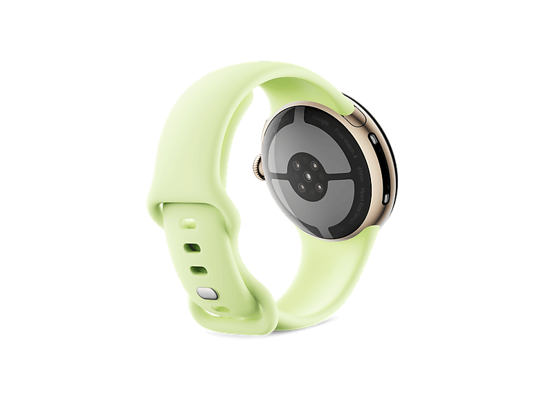 Smartwatch - Google Pixel Watch 4, AMOLED, 41 mm, Correa S-L, Aluminio 100% reciclado, Con Gemini, Oro/Verde lima