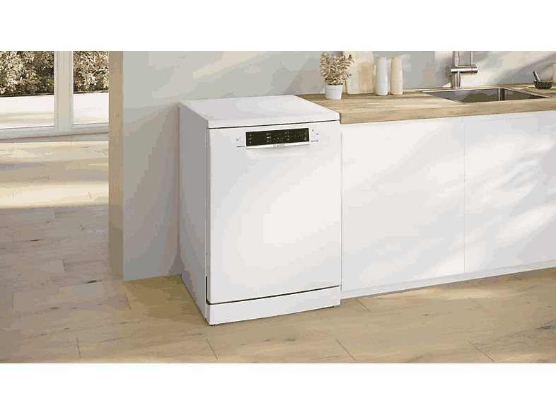 Lavavajillas - Bosch SMS46KW02E, 13 cubiertos, 6 programas, 60 cm, AquaStop, Blanco