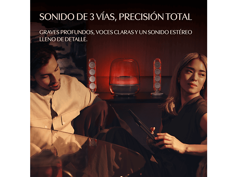 Altavoz bluetooth - Harman Kardon SoundSticks 5, 190W RMS, Bluetooth, Conectividad HDMI ARC, Negro